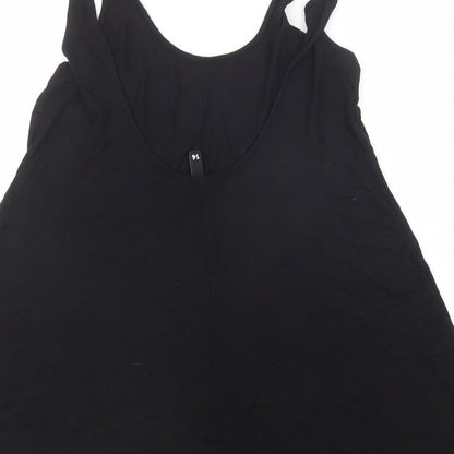 Womens UK Size 12 Divided by H&M Black Basic Tank