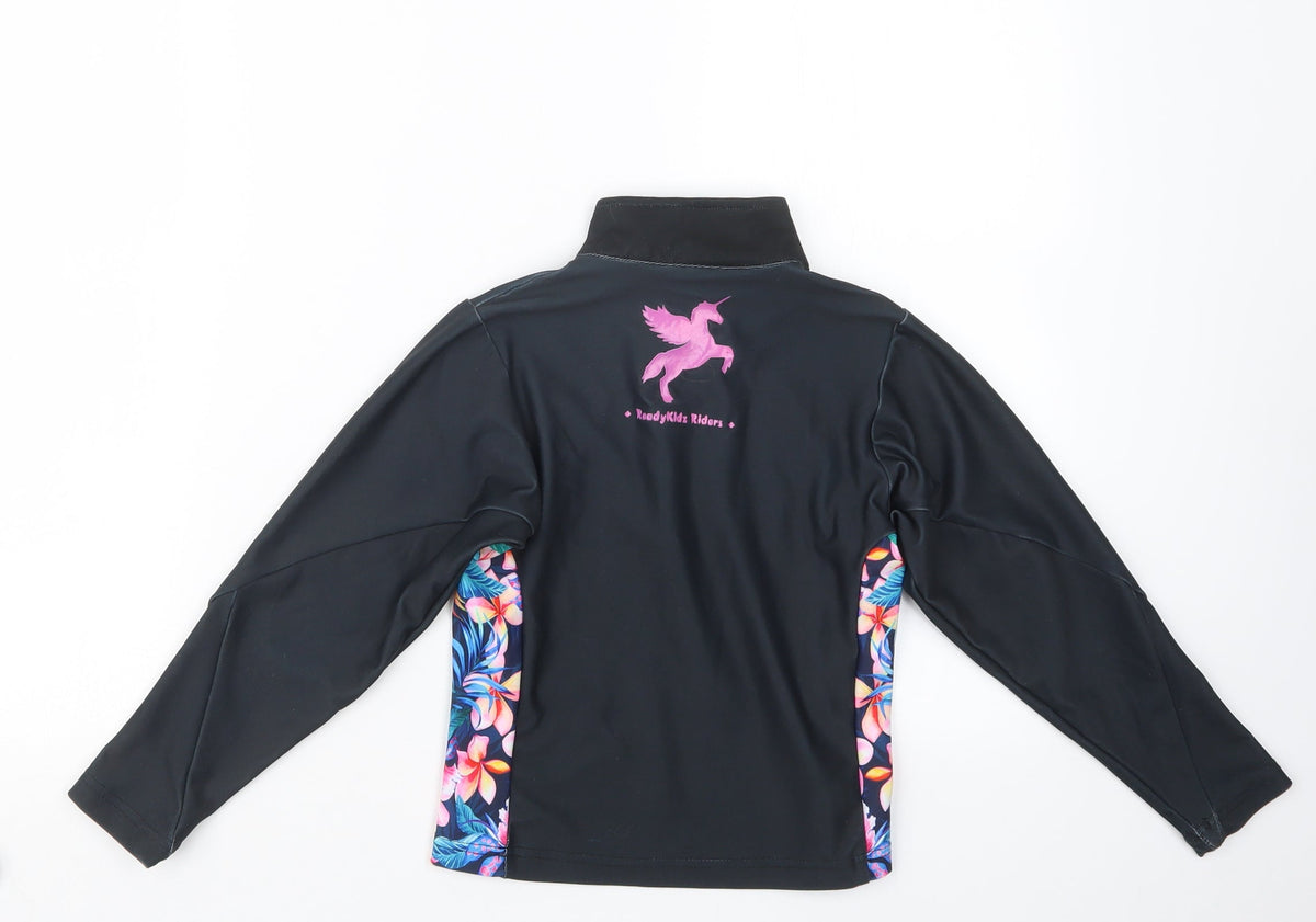 Back view of Preworn girls’ black jacket, size 7, years