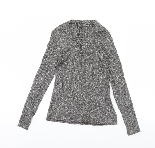 QED London Womens Grey   Basic Blouse Size M