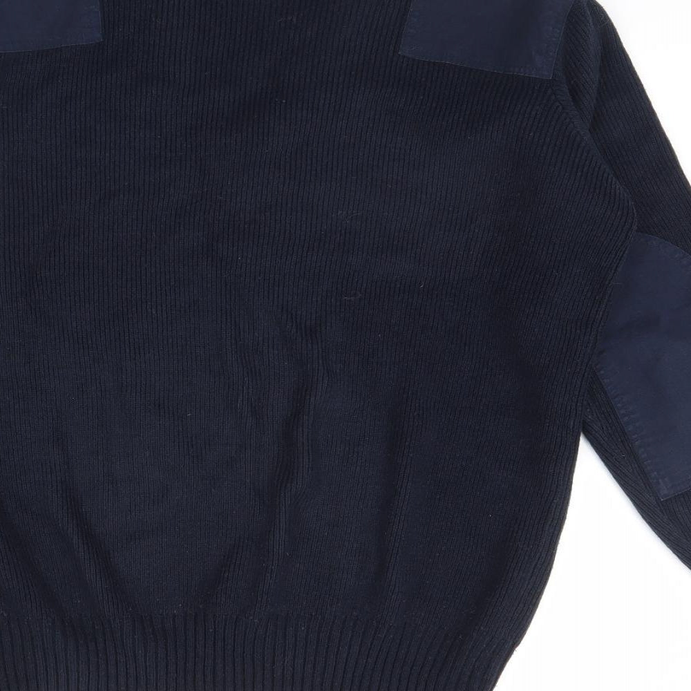 Brand and care label for Hall mark men’s blue jumper, size M