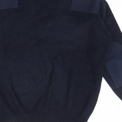 Brand and care label for Hall mark men’s blue jumper, size M