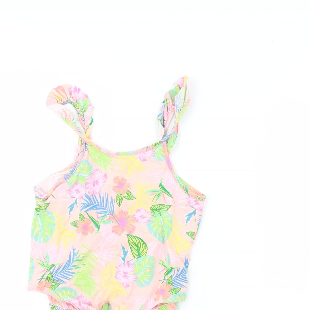 I Love Girls Wear Girls Pink Floral  Playsuit One-Piece Size 12 Years