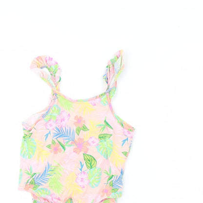 I Love Girls Wear Girls Pink Floral  Playsuit One-Piece Size 12 Years