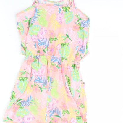 I Love Girls Wear Girls Pink Floral  Playsuit One-Piece Size 12 Years