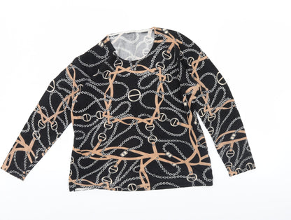 Womens UK Size L Preworn Black Pullover Jumper