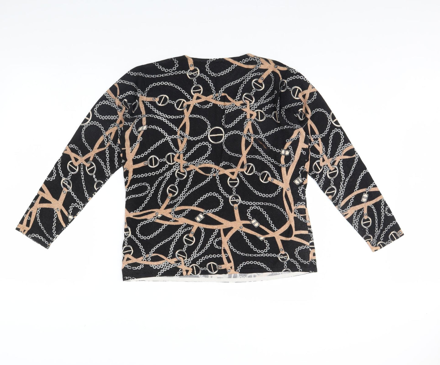 Womens UK Size L Preworn Black Pullover Jumper