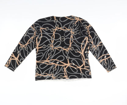 Womens UK Size L Preworn Black Pullover Jumper