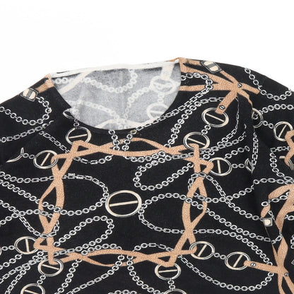 Womens UK Size L Preworn Black Pullover Jumper