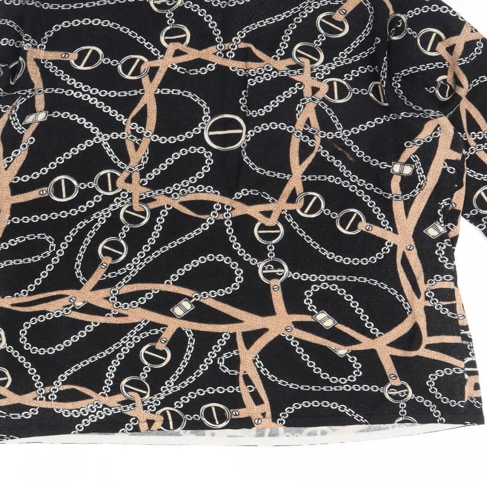 Womens UK Size L Preworn Black Pullover Jumper