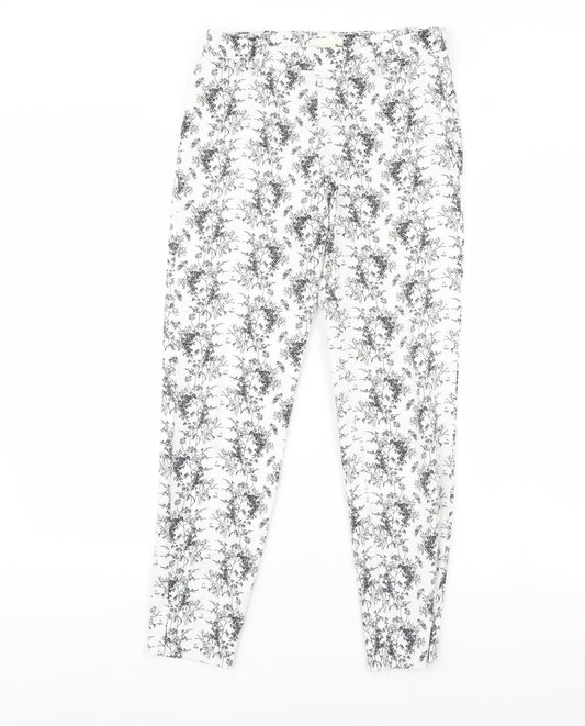 Womens UK Size 8 H&M Regular Fit  White Trousers
