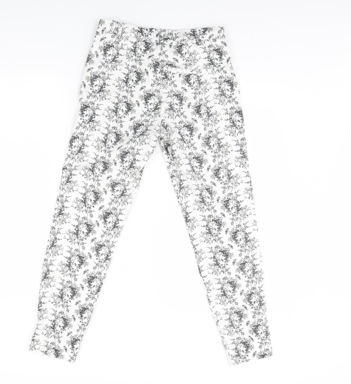 Womens UK Size 8 H&M Regular Fit  White Trousers