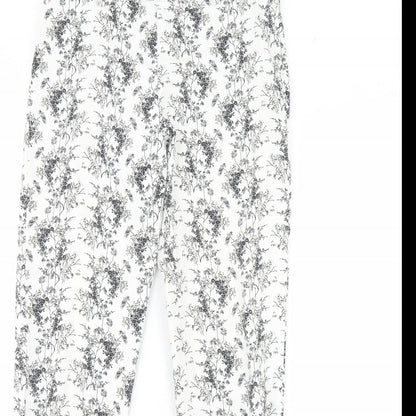 Womens UK Size 8 H&M Regular Fit  White Trousers