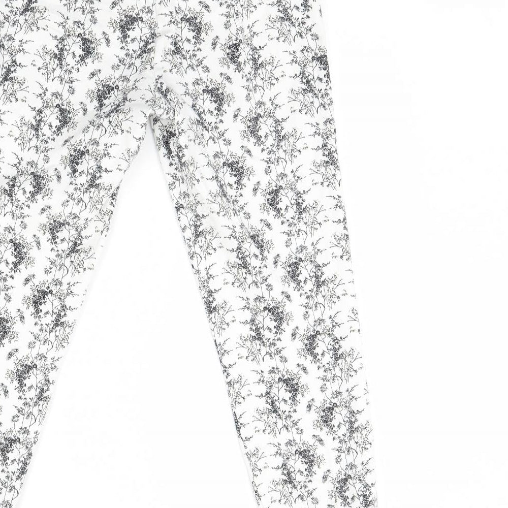 Womens UK Size 8 H&M Regular Fit  White Trousers