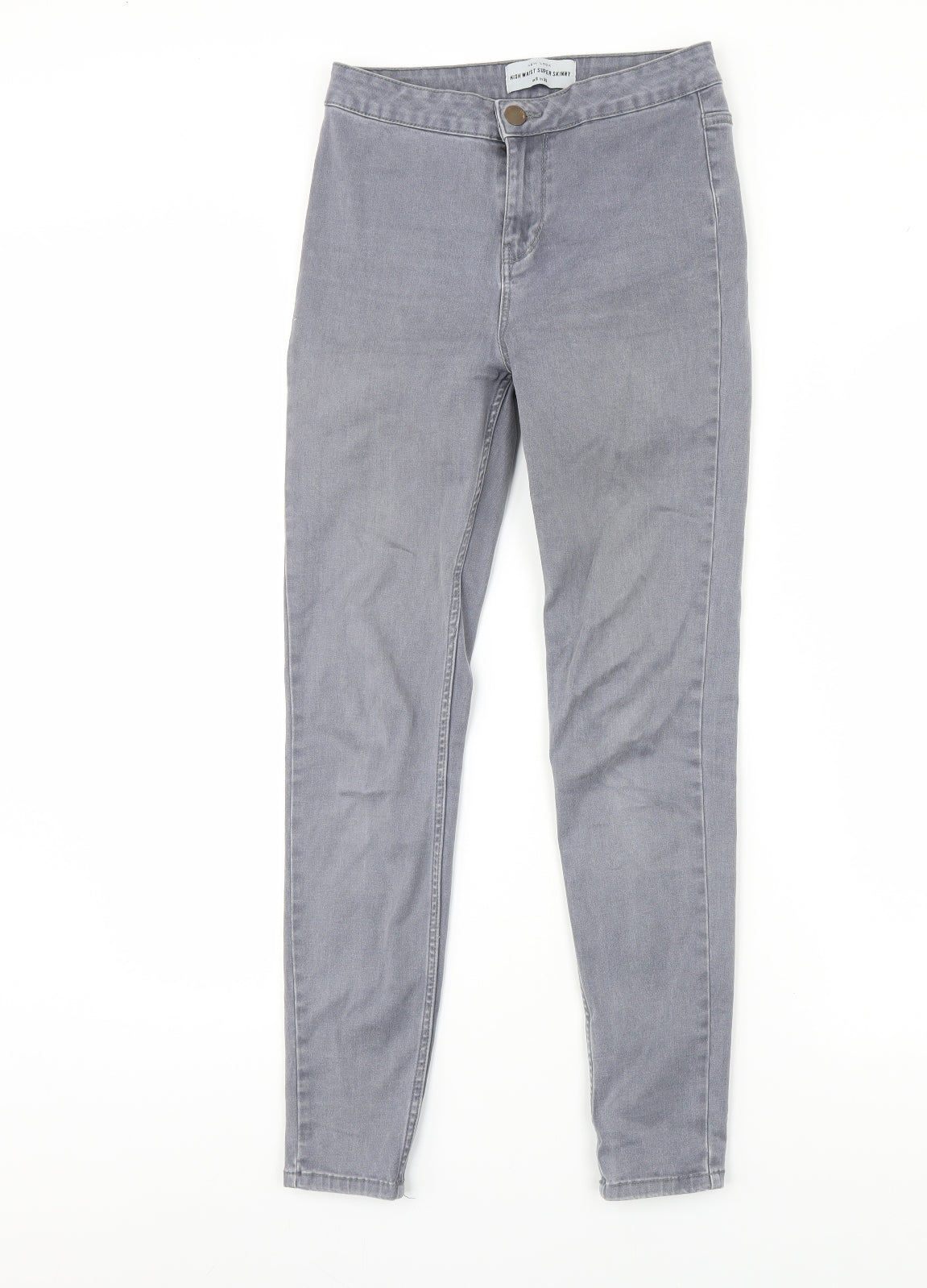 New Look Womens Grey  Denim Skinny Jeans Size 8 L30 in