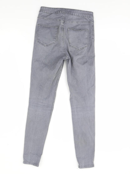 New Look Womens Grey  Denim Skinny Jeans Size 8 L30 in