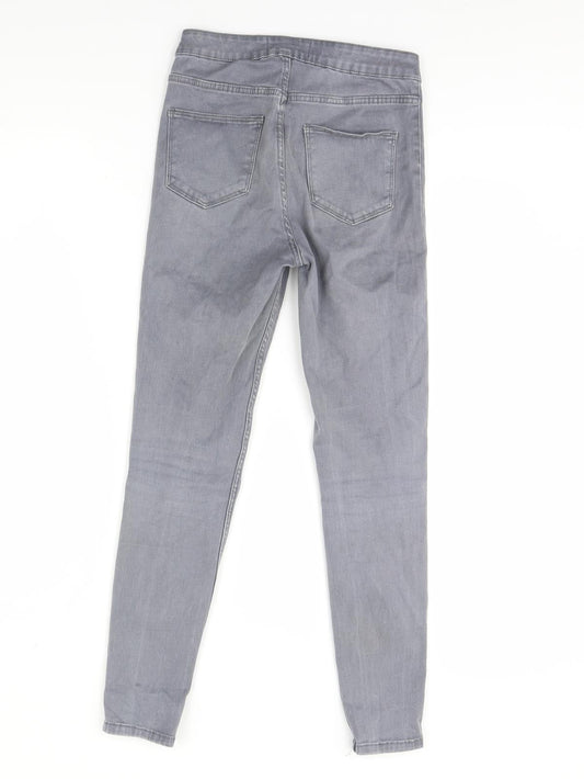 New Look Womens Grey  Denim Skinny Jeans Size 8 L30 in