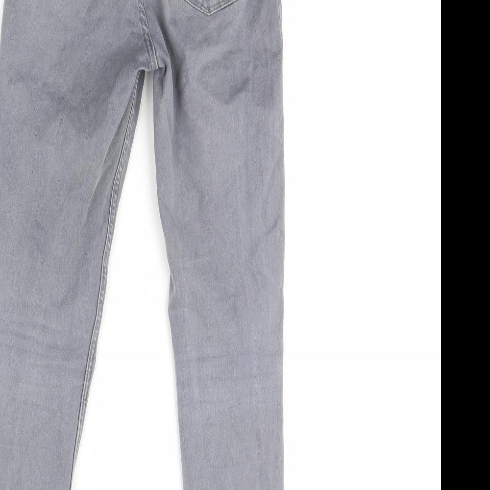 New Look Womens Grey  Denim Skinny Jeans Size 8 L30 in