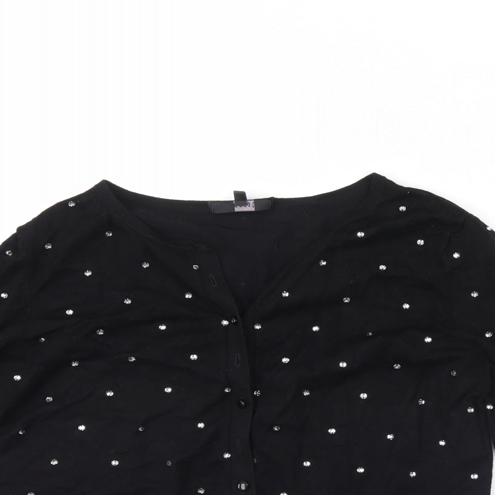 Coast Womens Black   Cardigan Jumper Size M