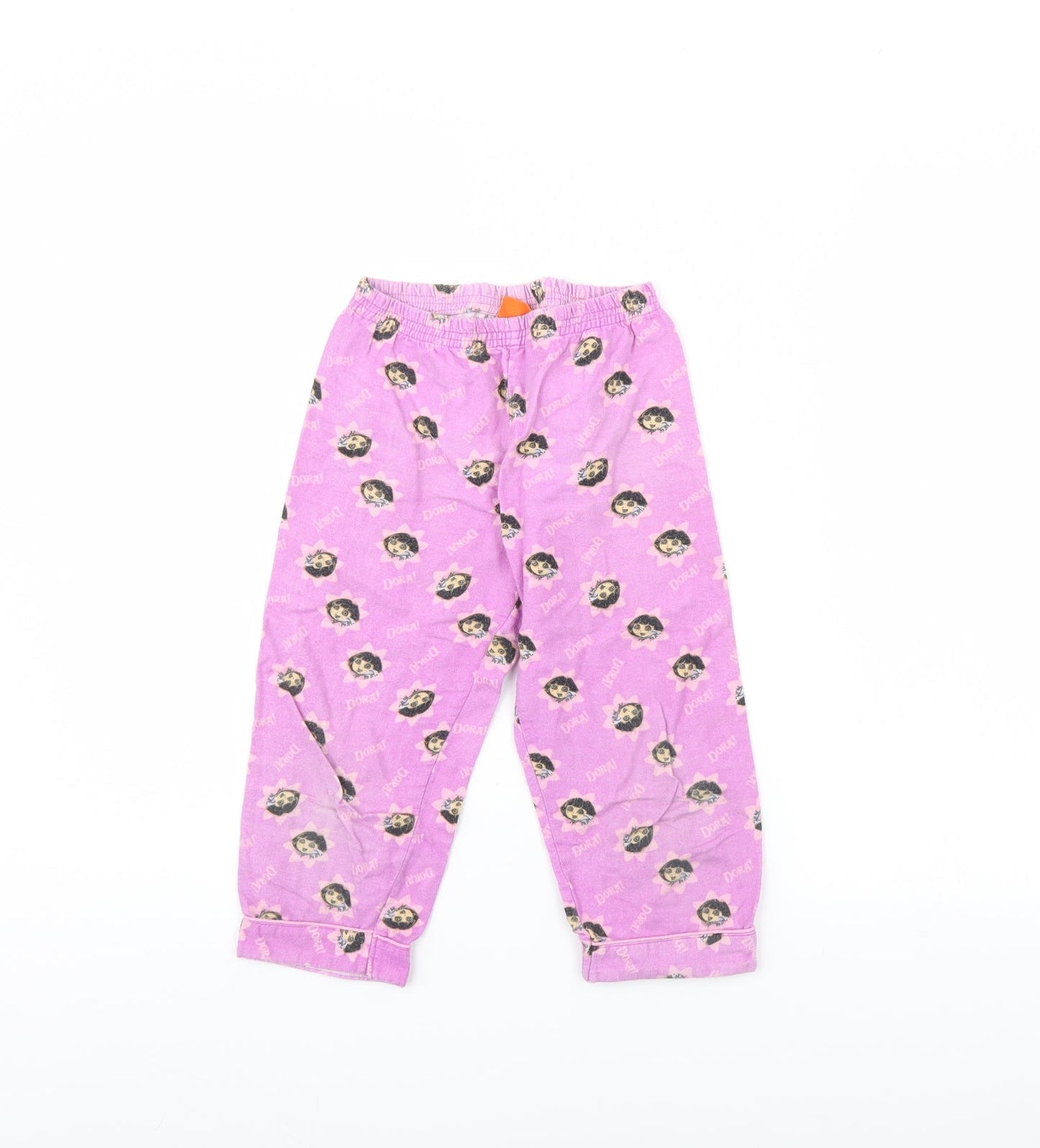 Nickelodeon Girls Purple Spotted Fleece Cami Pyjama Pants Size 2 Years  - Dora The Explorer