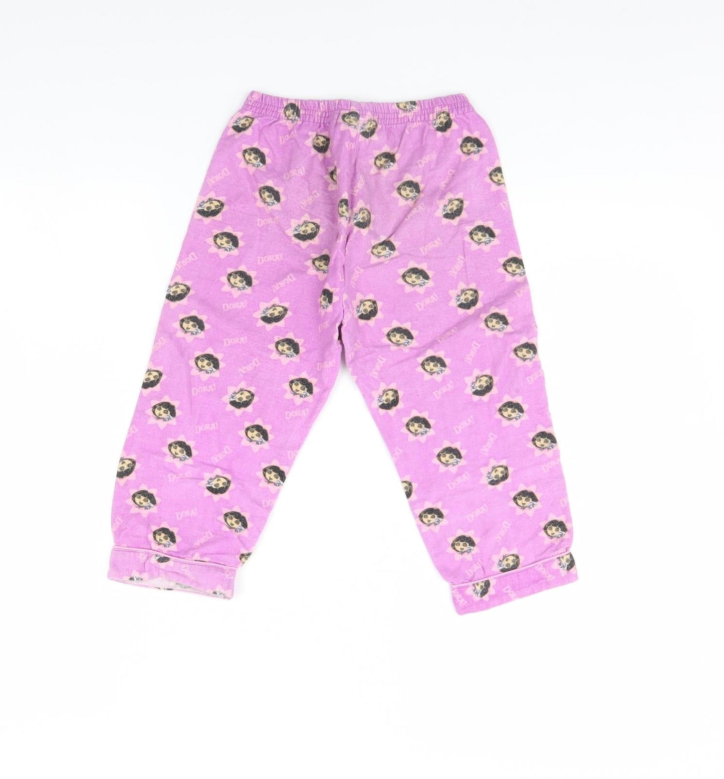 Nickelodeon Girls Purple Spotted Fleece Cami Pyjama Pants Size 2 Years  - Dora The Explorer