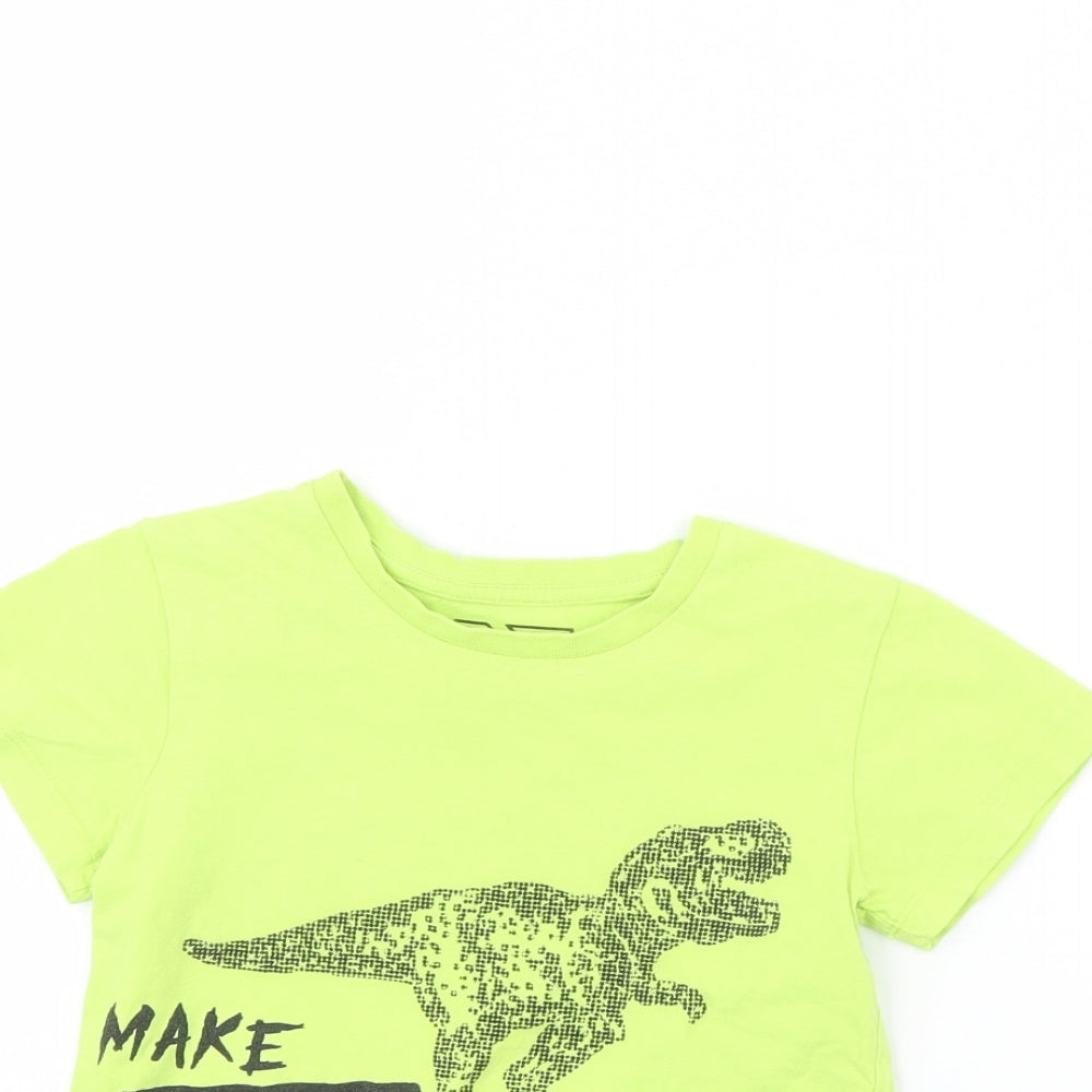Urban Debt Boys Green   Basic T-Shirt Size 6 Years  - Dinosaur