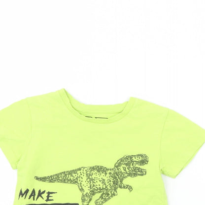 Urban Debt Boys Green   Basic T-Shirt Size 6 Years  - Dinosaur