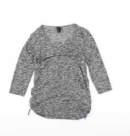 Womens UK Size M H&M Grey Basic Blouse