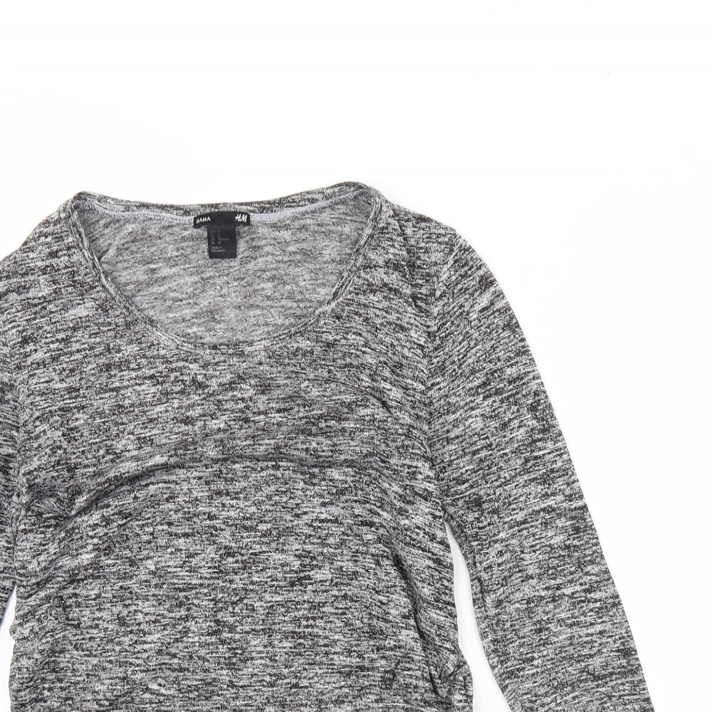 Womens UK Size M H&M Grey Basic Blouse