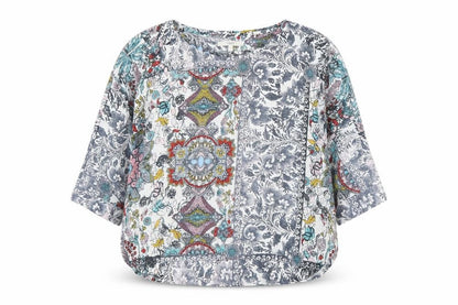 Womens UK Size 14 NEXT Multicoloured Basic Blouse
