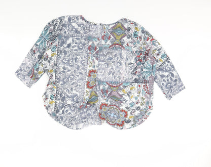 Womens UK Size 14 NEXT Multicoloured Basic Blouse