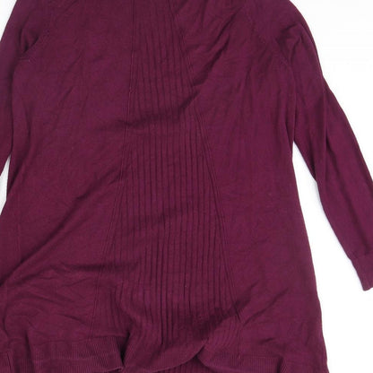 Womens UK Size M M&S Purple Cardigan Jumper