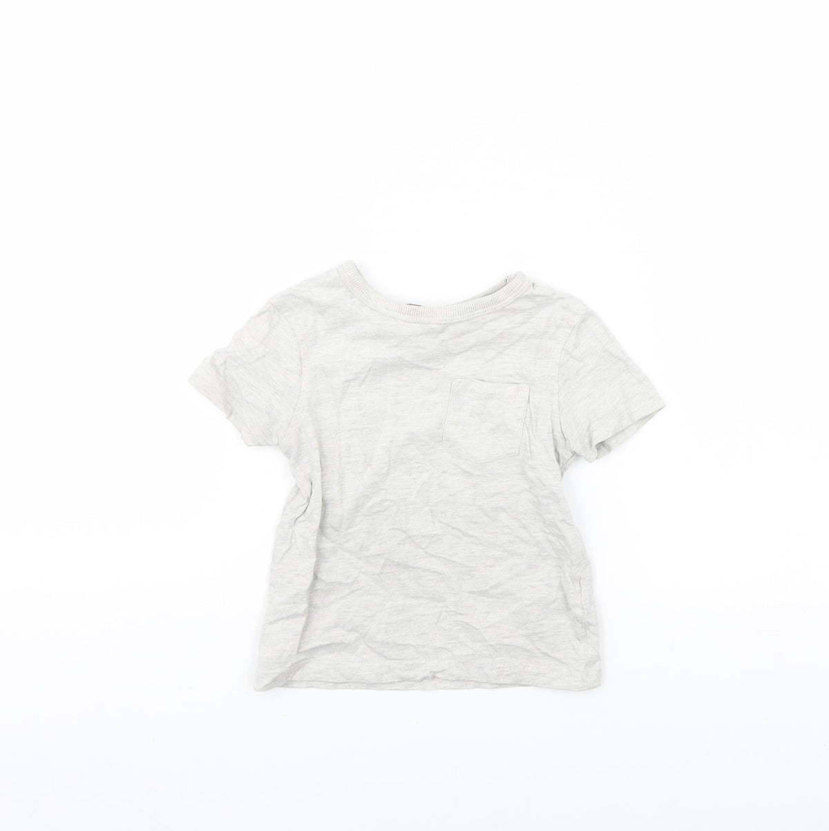 Additional front view of George Baby Grey Basic T-Shirt, size 12, Months