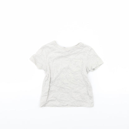 Additional front view of George Baby Grey Basic T-Shirt, size 12, Months