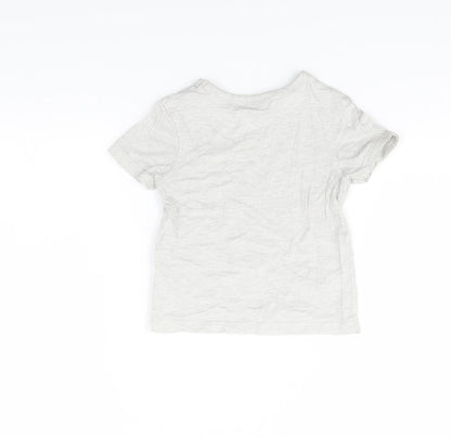 Back view of George Baby Grey Basic T-Shirt, size 12, Months