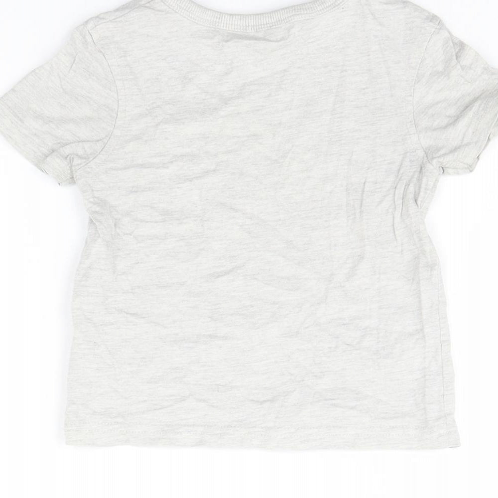 Brand and care label for George Baby Grey Basic T-Shirt, size 12, Months