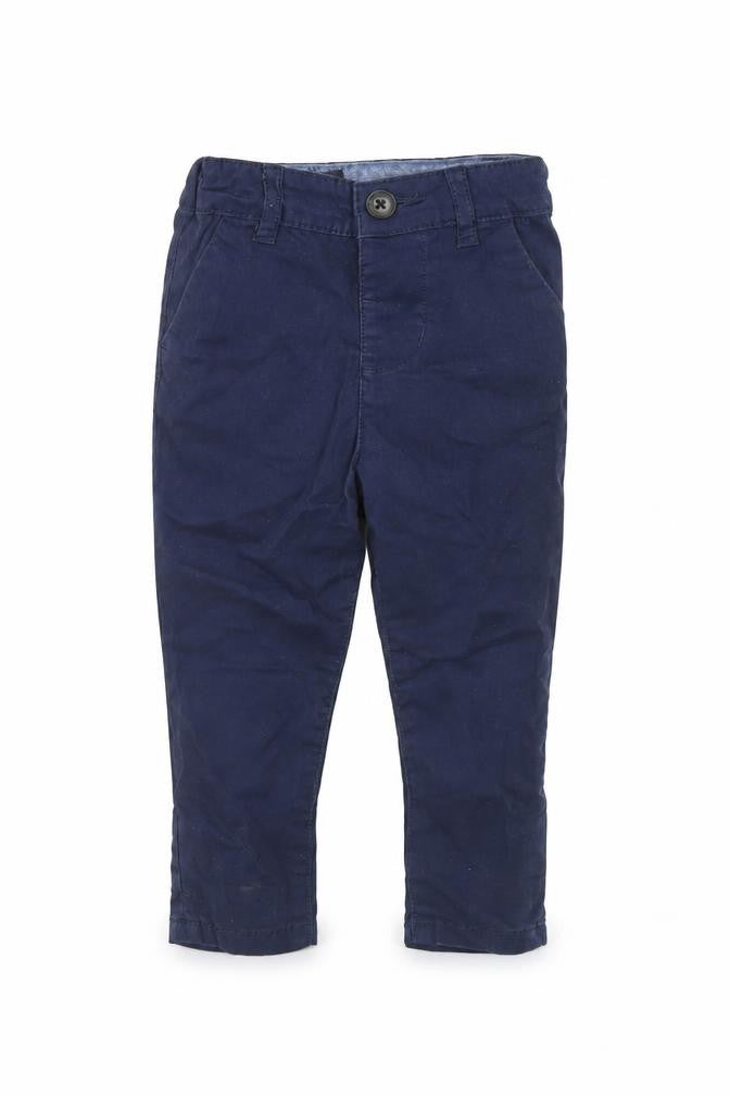 Front view of Denim & Co. Baby Blue Capri Trousers, size 12, Months
