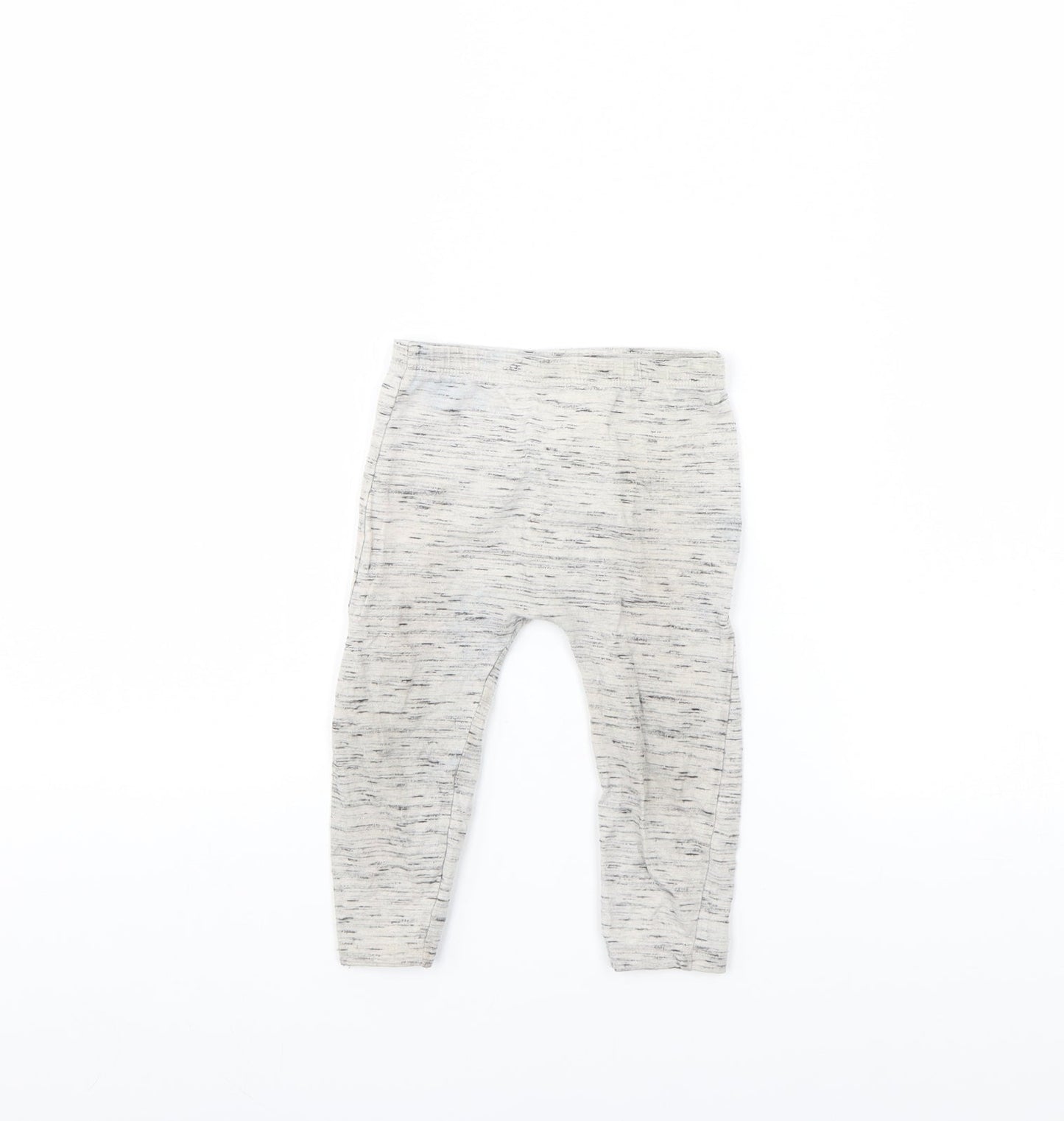 fred & flo Baby Grey Herringbone  Capri Trousers Size 12 Months
