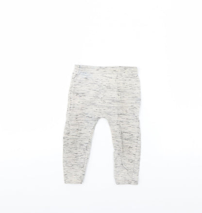 fred & flo Baby Grey Herringbone  Capri Trousers Size 12 Months