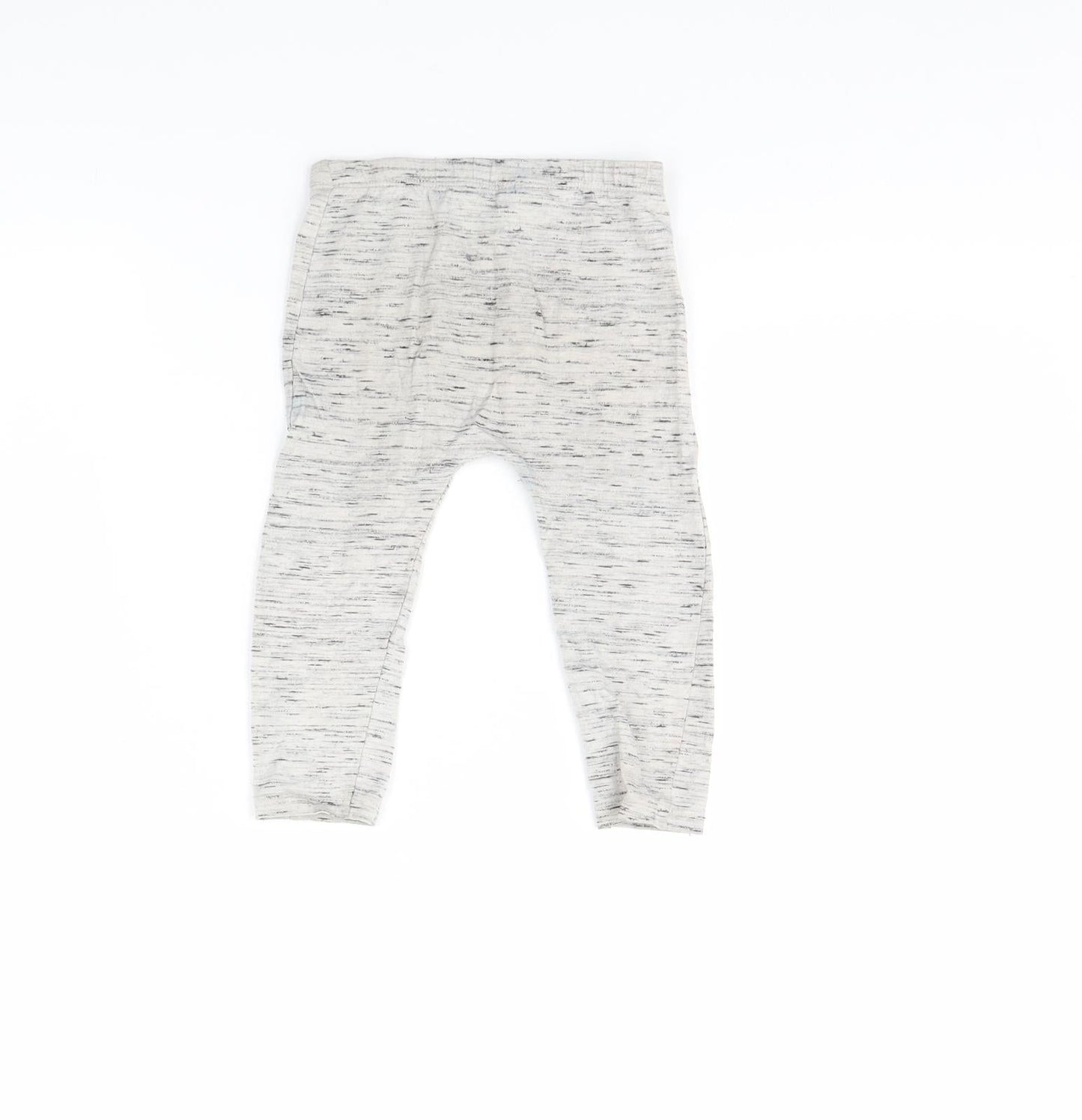 fred & flo Baby Grey Herringbone  Capri Trousers Size 12 Months