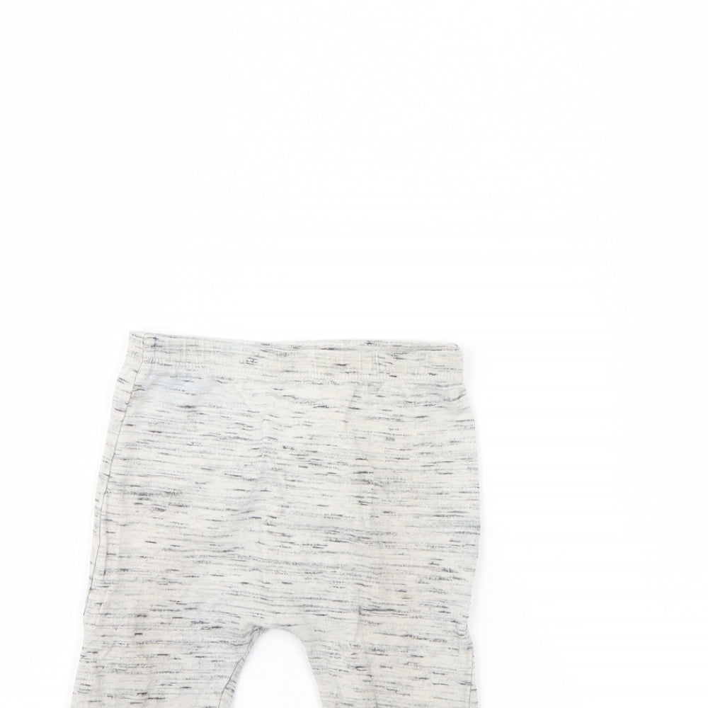 fred & flo Baby Grey Herringbone  Capri Trousers Size 12 Months