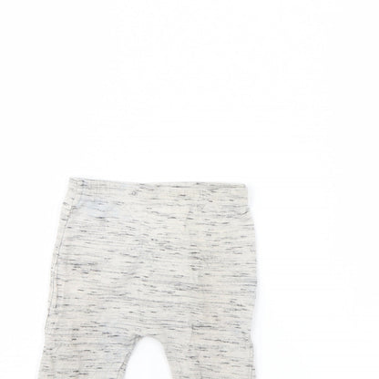 fred & flo Baby Grey Herringbone  Capri Trousers Size 12 Months