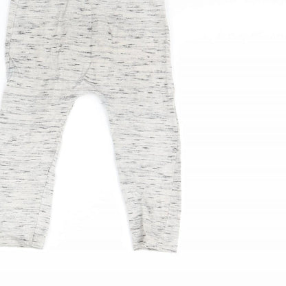 fred & flo Baby Grey Herringbone  Capri Trousers Size 12 Months