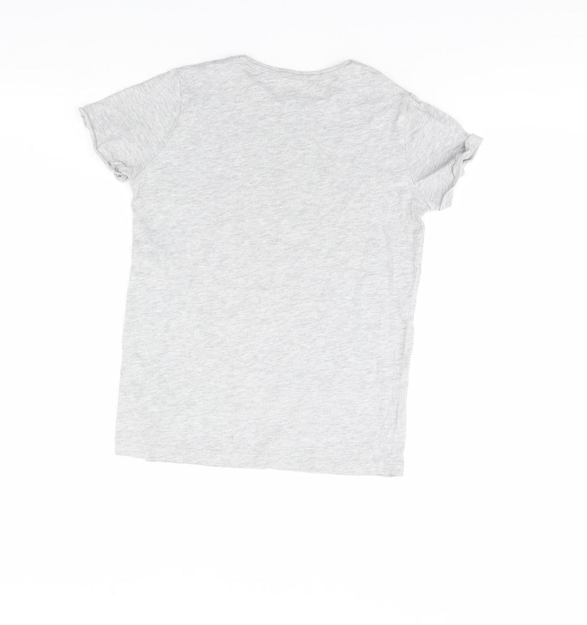 Back view of Primark girls’ grey basic t-shirt, size 11, years