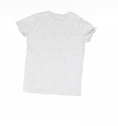 Back view of Primark girls’ grey basic t-shirt, size 11, years