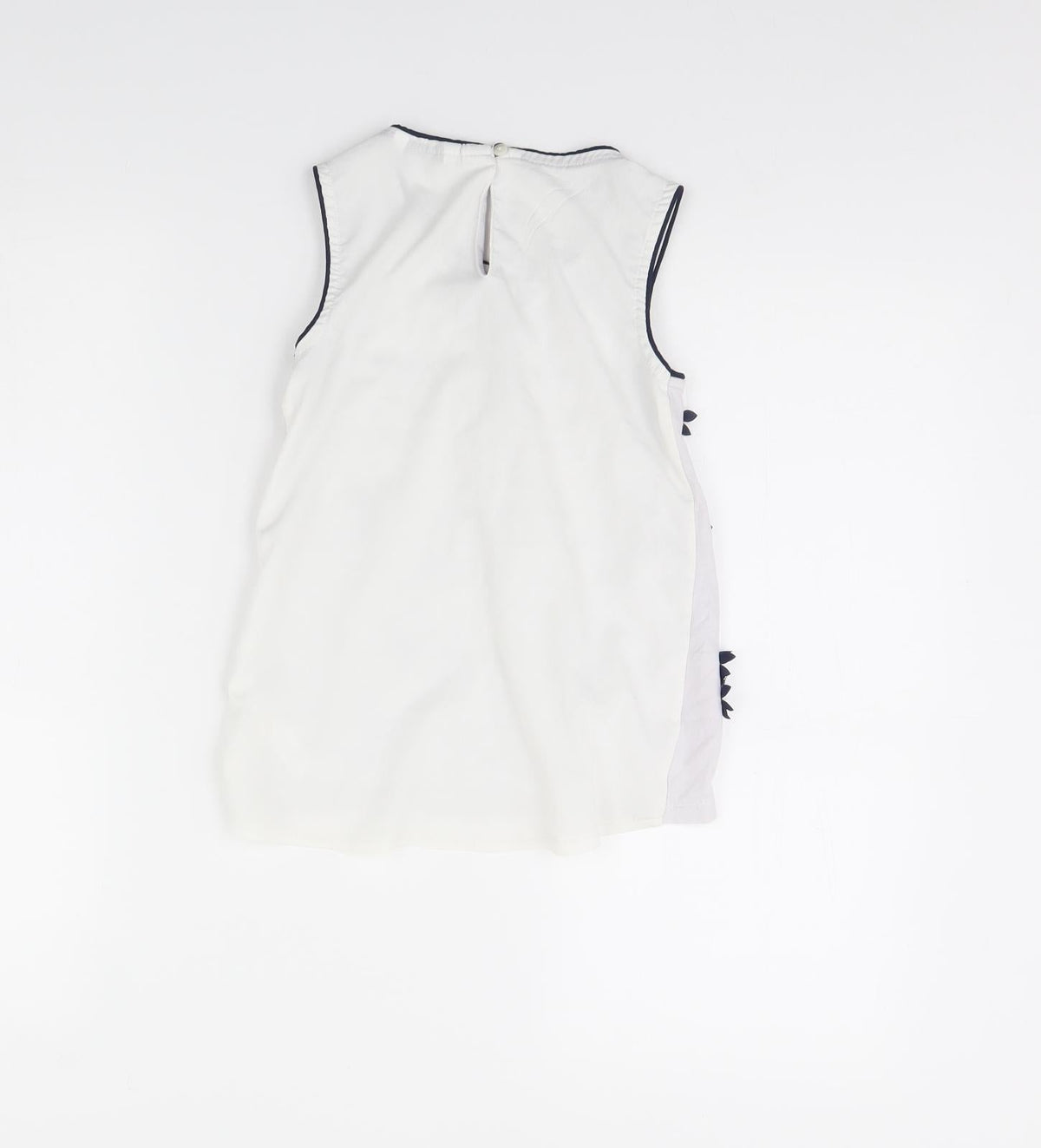 Back view of George girls’ white basic tank, size 7, years