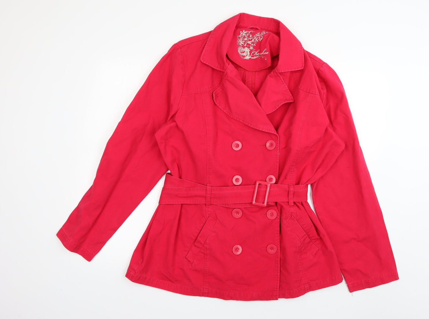 Womens UK Size 20 Cherokee Red Overcoat