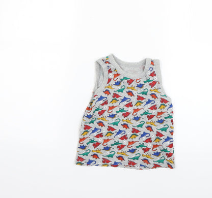 Additional front view of Tu boys’ multicoloured geometric basic t-shirt, size 5-6, years