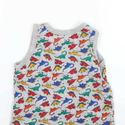 Brand and care label for Tu boys’ multicoloured geometric basic t-shirt, size 5-6, years