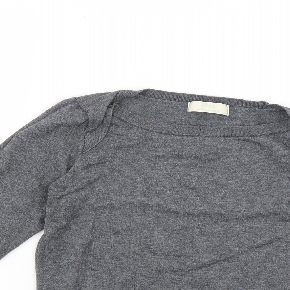 Womens UK Size 8 Marks and Spencer Grey Pullover Jumper