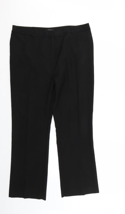 Womens UK Size 14 Papaya Regular Fit  Black Trousers